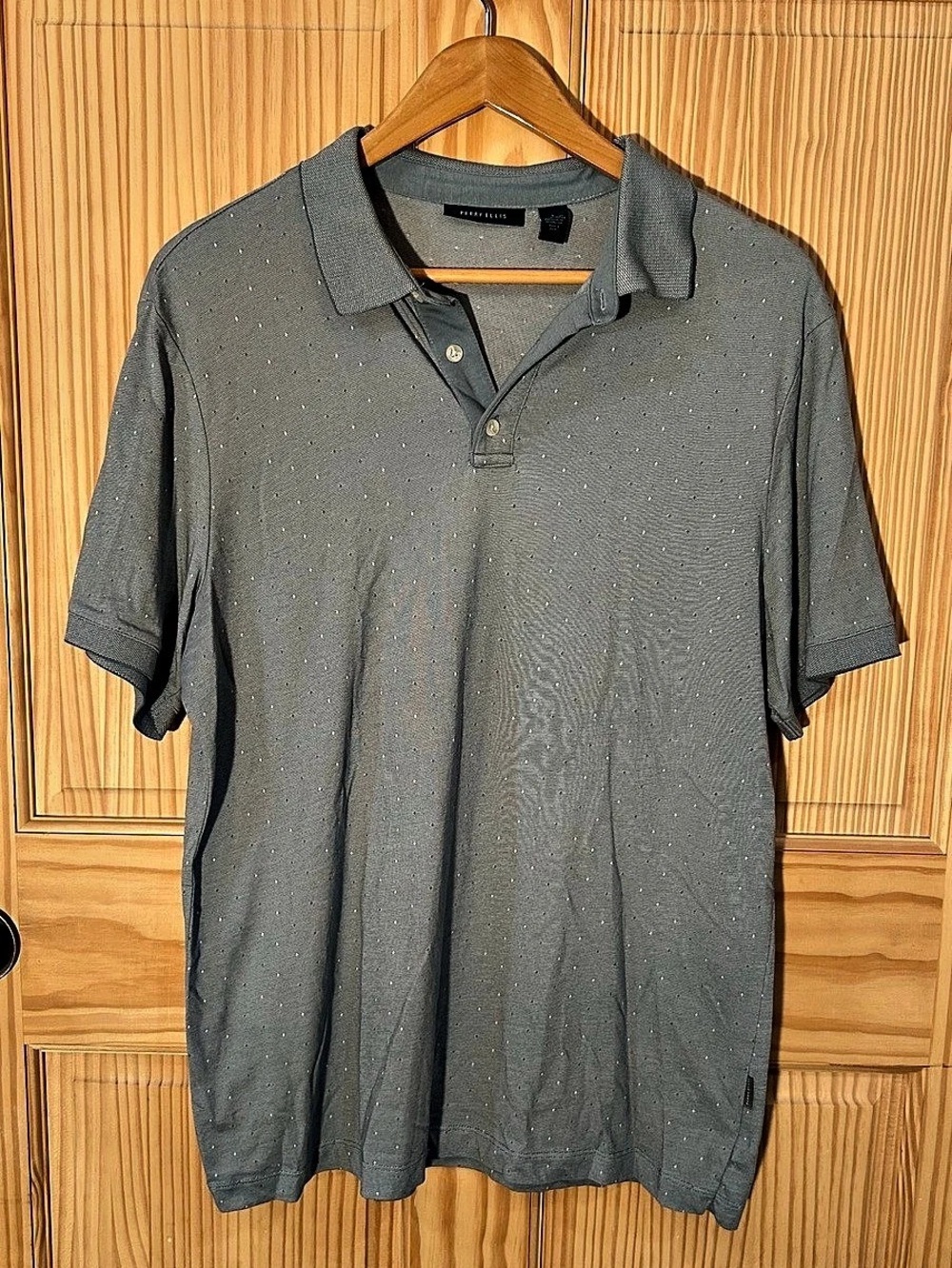 Perry Ellis Men's Gray Polo Shirt Size Medium